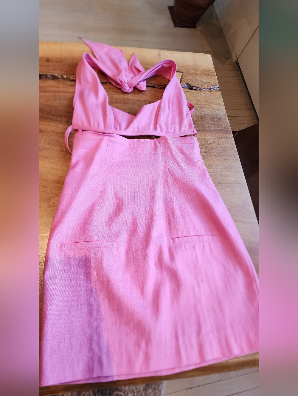 Jacquemus Pink Limao Cutout Mini Dress Size M - Picture 7 of 13